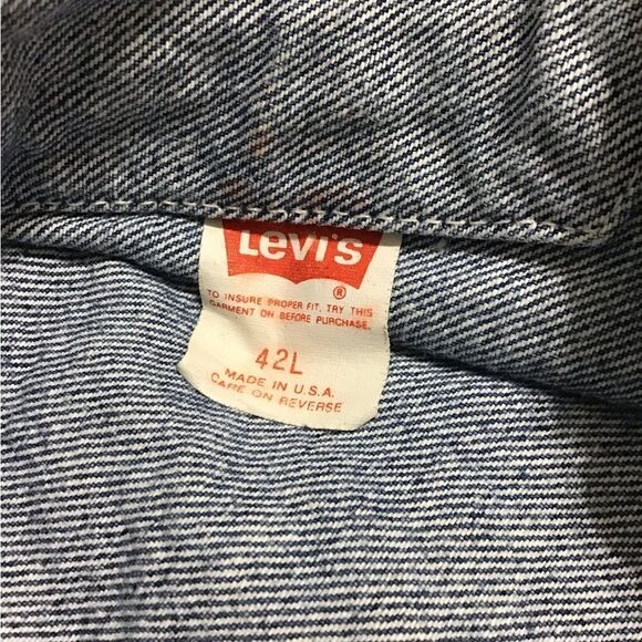 Levi’s Jean Jacket Vintage Trucker Style Made In U.S.A 71506-0214 Size 42L - Picture 4 of 15